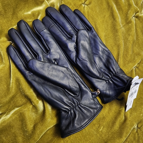 ✨️Final Price✨️NWT Express Genuine Black Leather Chainstrap Gloves - Picture 4 of 6